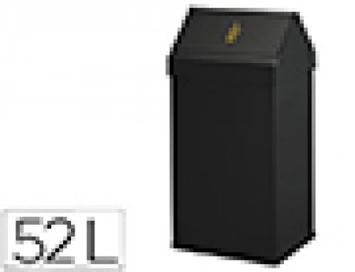 Cesto de papeis sie metalico com tampa giratoria capacidade 52 litros 65 x 25 x 32 cm , Sie , 46731 , 